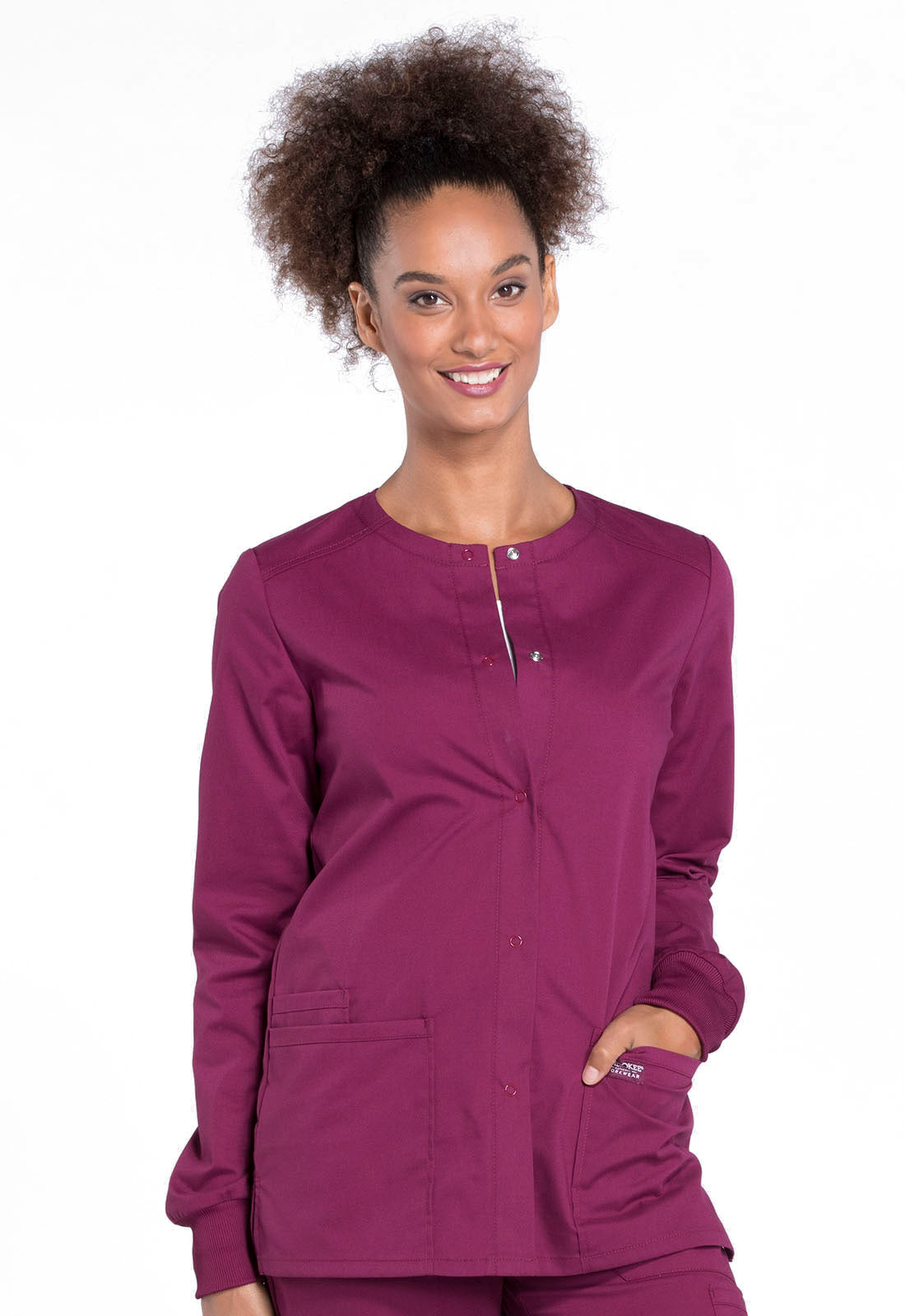 Women's Snap Front Jacket - Wine